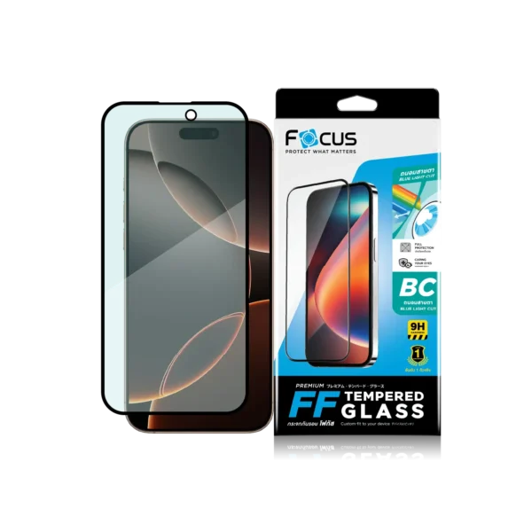 กระจกกันรอย เต็มจอ แบบถนอมสายตา ขอบสีดำ สำหรับ iPhone 13 Pro Max
