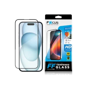 กระจกกันรอย เต็มจอ แบบใสคมชัด ขอบสีดำ สำหรับ iPhone 7/8/SE 2020/SE 3