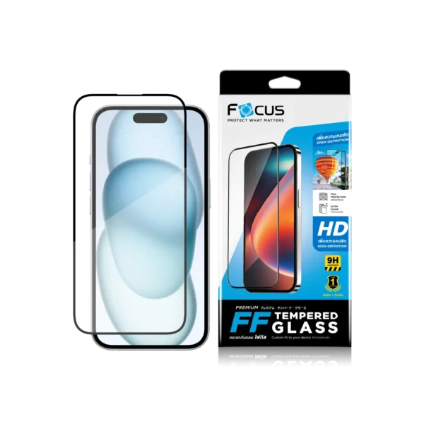 กระจกกันรอย เต็มจอ แบบใสคมชัด ขอบสีดำ สำหรับ iPhone XR