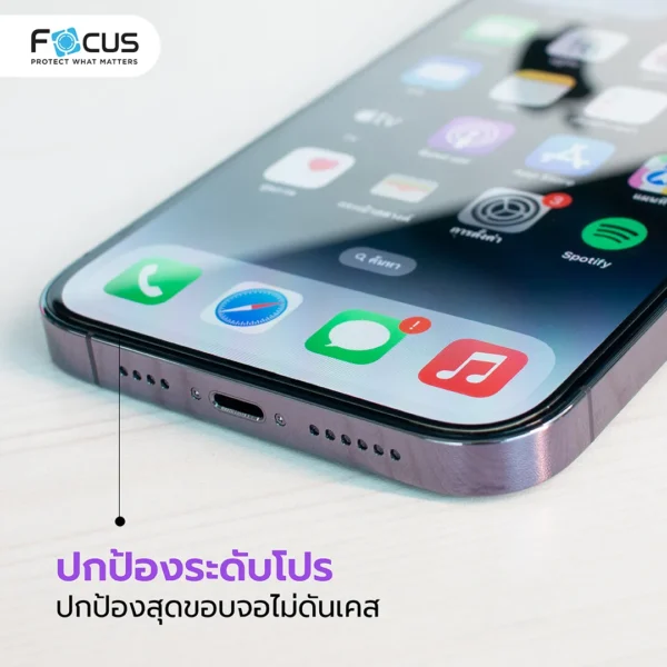 กระจกกันรอย เต็มจอ แบบใสคมชัด ขอบสีดำ สำหรับ iPhone XR - Image 3