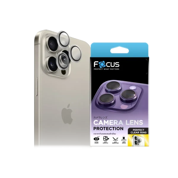 กระจกกันรอยเลนส์กล้อง Focus Iron Ring สำหรับ iPhone 13 Pro / 13 Pro Max