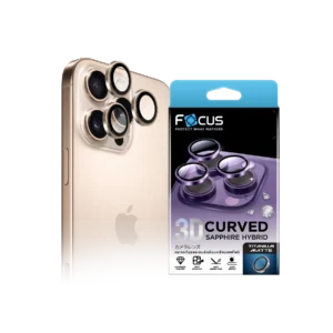 กระจกกันรอยเลนส์กล้อง Focus 3D เคลือบซาฟไฟร์ ผิวด้าน สำหรับ iPhone 16 Pro /  iPhone 16 Pro Max