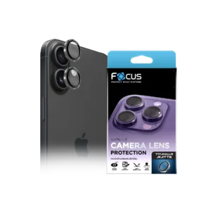 กระจกกันรอยเลนส์กล้อง Focus 3D IR เคลือบ Titanium Matte สำหรับ iPhone 16 / iPhone 16 Plus