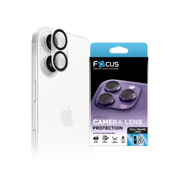 กระจกเลนส์กล้อง Focus LN UC Full Lens ใสคมชัด สำหรับ iPhone 16 / 16 Plus