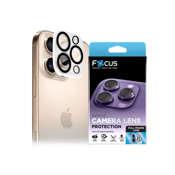 กระจกเลนส์กล้อง Focus LN UC Full Lens ใสคมชัด สำหรับ iPhone 16 Pro / 16 Pro Max