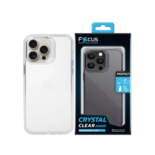 เคสใสกันกระแทก Focus Crystal Clear สำหรับ iPhone 16 Pro แบบใส