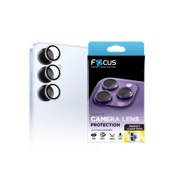 กระจกกันรอยเลนส์กล้อง Focus Perfect Clear Ring ใส สำหรับ Samsung Galaxy S25