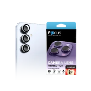 กระจกกันรอยเลนส์กล้อง Focus Iron Ring สีดำ สำหรับ Samsung Galaxy S25
