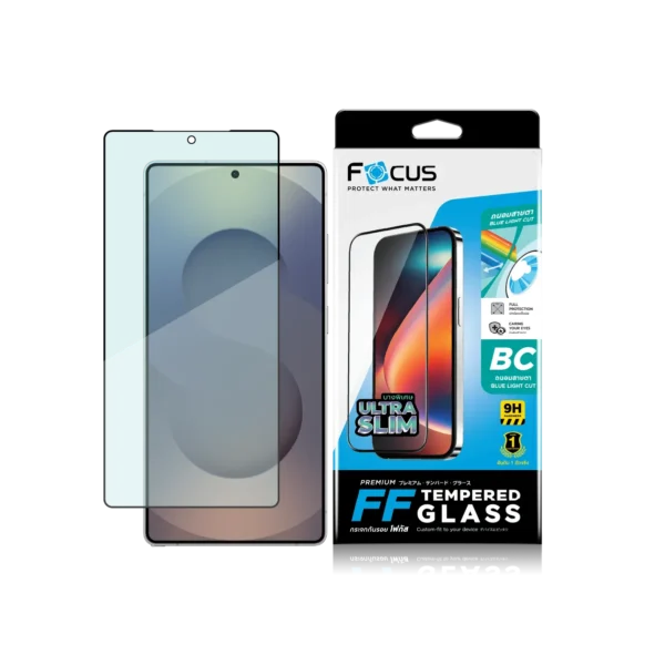 ฟิล์มกระจกถนอมสายตา Focus Ultimate บางเฉียบ สีดำ สำหรับ Samsung Galaxy S25 Ultra | รับประกัน 1 ปี