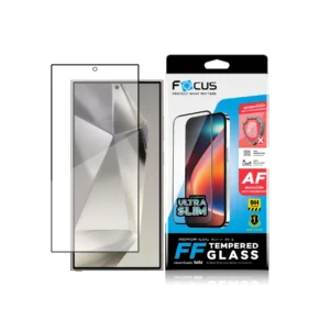 ฟิล์มกระจกกันรอยเต็มจอ แบบด้าน ชนิดบางพิเศษ สำหรับ Samsung Galaxy S24 Ultra ขอบสีดำ