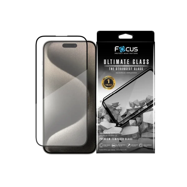 กระจกกันรอยเต็มจอ Focus แบบ Ultimate Glass สำหรับ iPhone 12 Pro Max