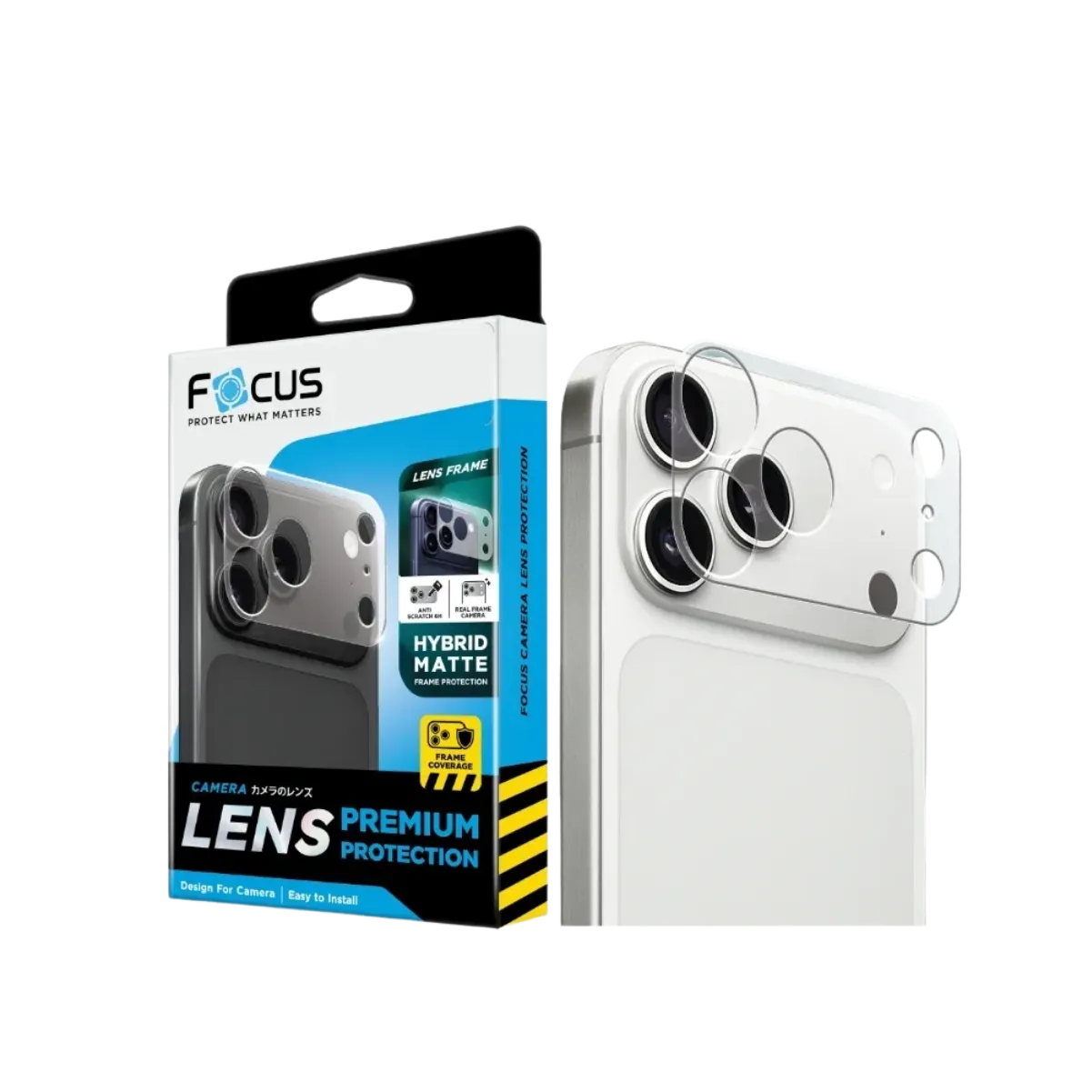 Focus Lens Frame Hybrid Matte ฟิล์มไฮบริดกันรอยฐานเลนส์ แบบด้าน สำหรับ iPhone 17 Pro 17 Pro Max