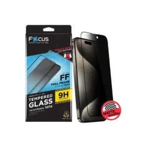 [Official][iPhone 17] Focus ฟิล์มกระจกเต็มจอ Privacy Matte กันมอง ผิวด้าน ขอบดำ