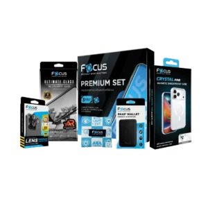 [Official][iPhone 17 Pro / Pro Max] Focus Premium Gift Set ฟิล์มกระจกเต็มจอ Ultimate Glass ลดแสงสะท้อน + Lens Crystal