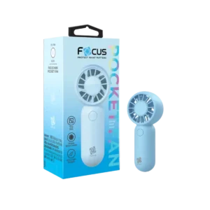 [Official] Focus Mini Pocket Fan 500mAh - พัดลมมินิ พัดลมมือถือ พกพาสะดวก สีฟ้าสดใสน่ารัก