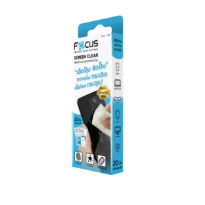 Focus Screen Clear แผ่นเช็ดหน้าจอ (1 กล่อง 20 ซอง)