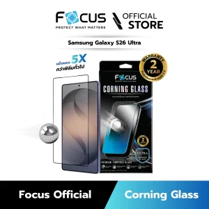 [Galaxy S26 Ultra] Focus ฟิล์มกระจกเต็มจอแบบใส Corning Glass บางพิเศษ Full Frame Slim รับประกัน 2 ปี