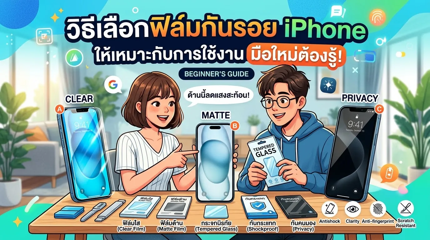 วิธีเลือกฟิล์มกันรอย iPhone ให้เหมาะกับการใช้งาน มือใหม่ต้องรู้!